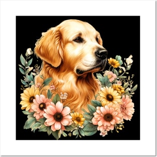 Golden Bliss Retriever Posters and Art